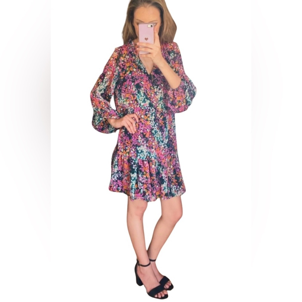 NWT Vince Camuto Floral Babydoll Dress Size XS - Picture 3 of 16